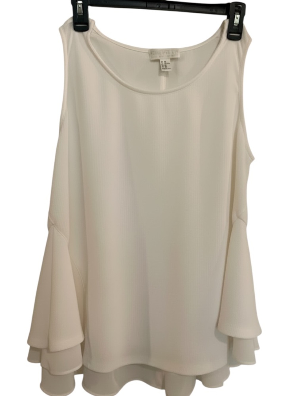 Forever 21 Off White Ruffled Hem Sleeveless Camisole